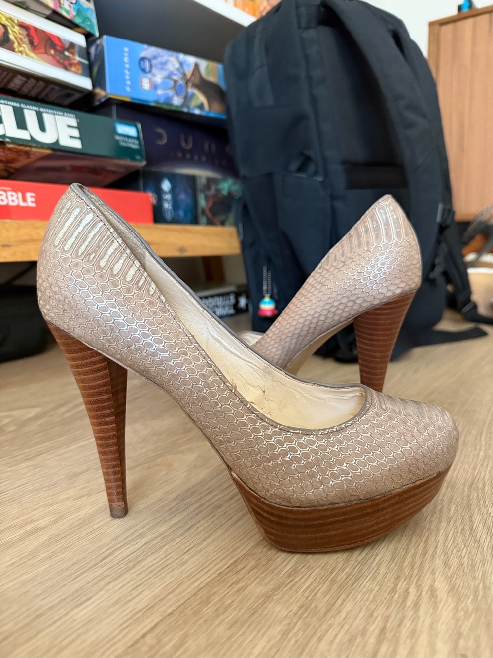 Guess Women's Textured Platform High Heels